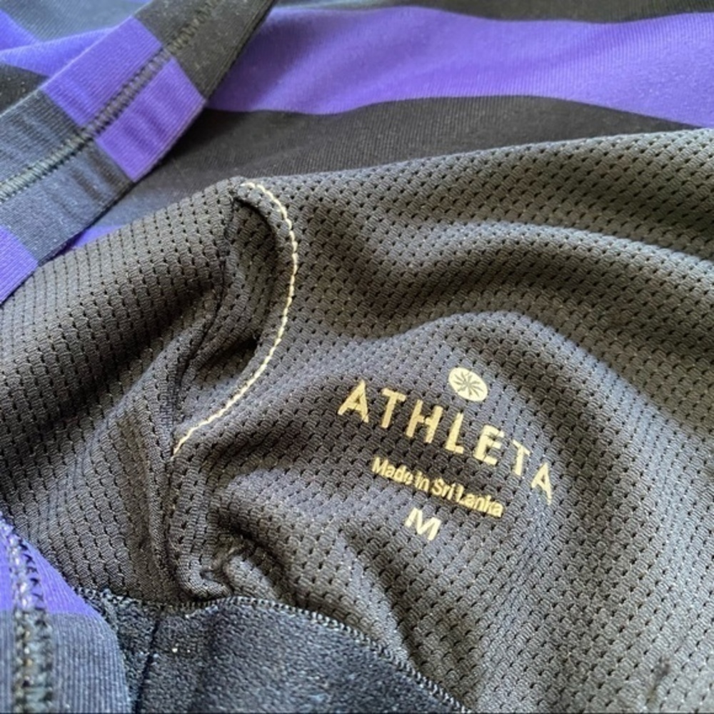 Athleta Optimism Tank Bold Stripe Top Purple Stripe Medium - Picture 11 of 15